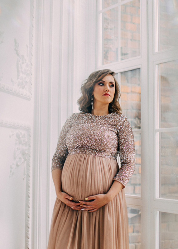 Sparkle Tulle Maternity Dress Pregnant Dress