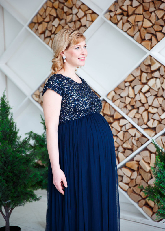 Sequin Tulle Classic Maternity Dress Photoshoot Dress