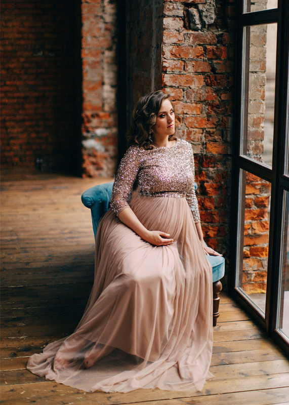 Sparkle Tulle Maternity Dress Pregnant Dress