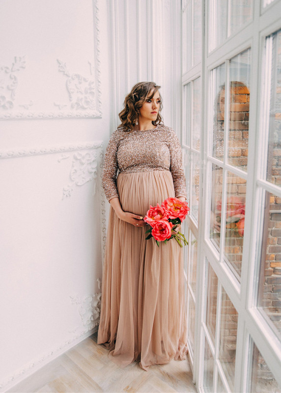 Sparkle Tulle Maternity Dress Pregnant Dress