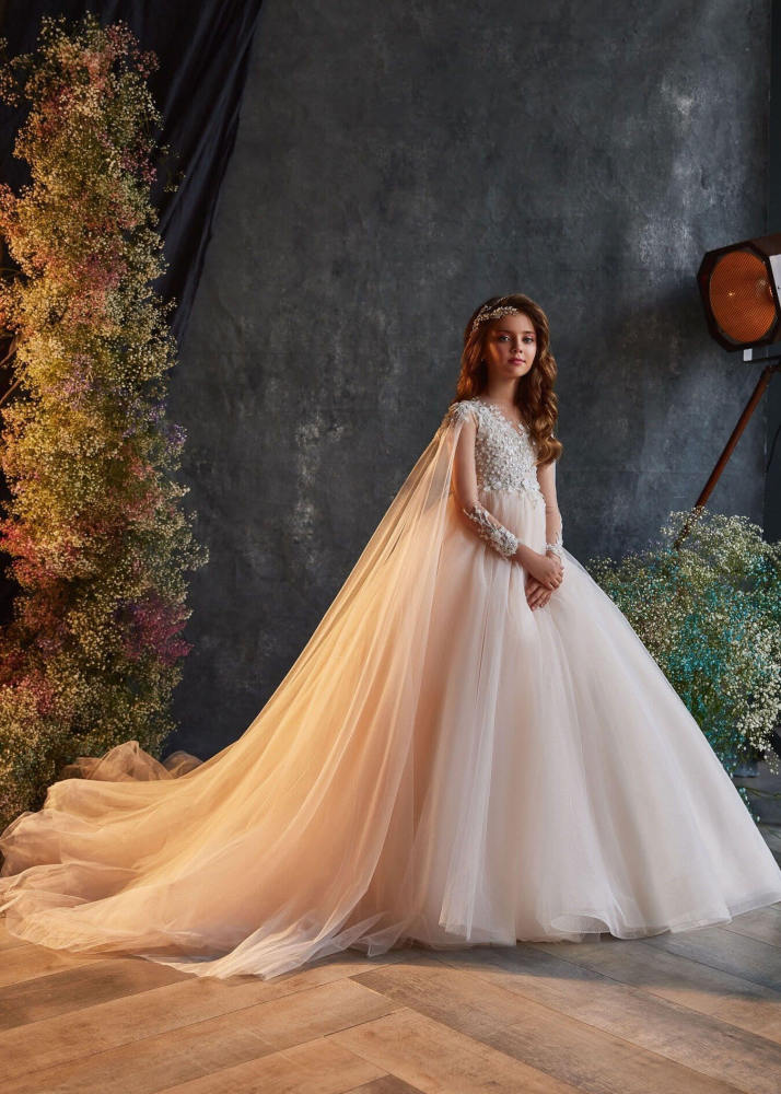Champagne Lace Flower Girl Dress Girls Pageant Dress