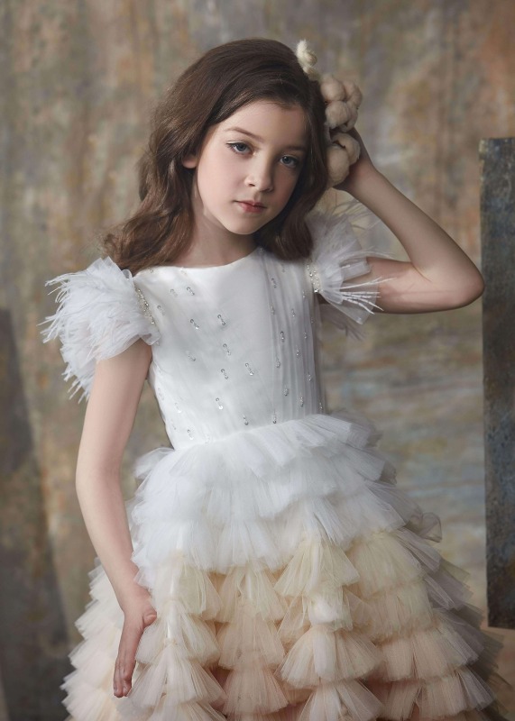 Luxury Tulle Cupcake Flower Girl Dress