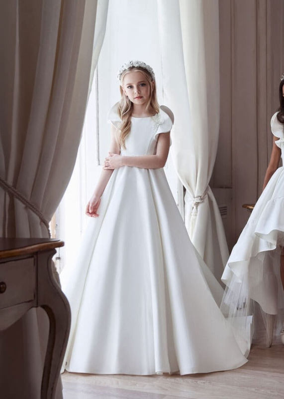 Luxury Satin Flower Girl Dress Girls Pageant Dress