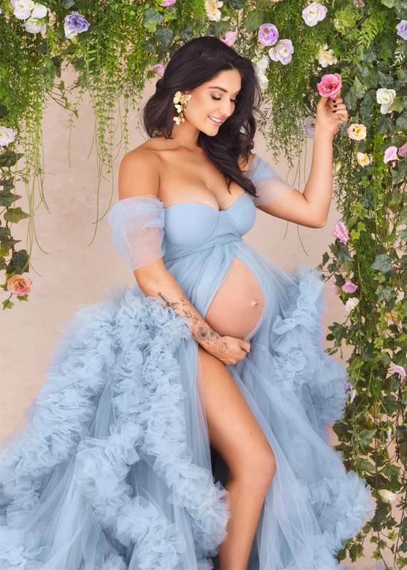 Blue Photoshot Dress/Maternity Dress