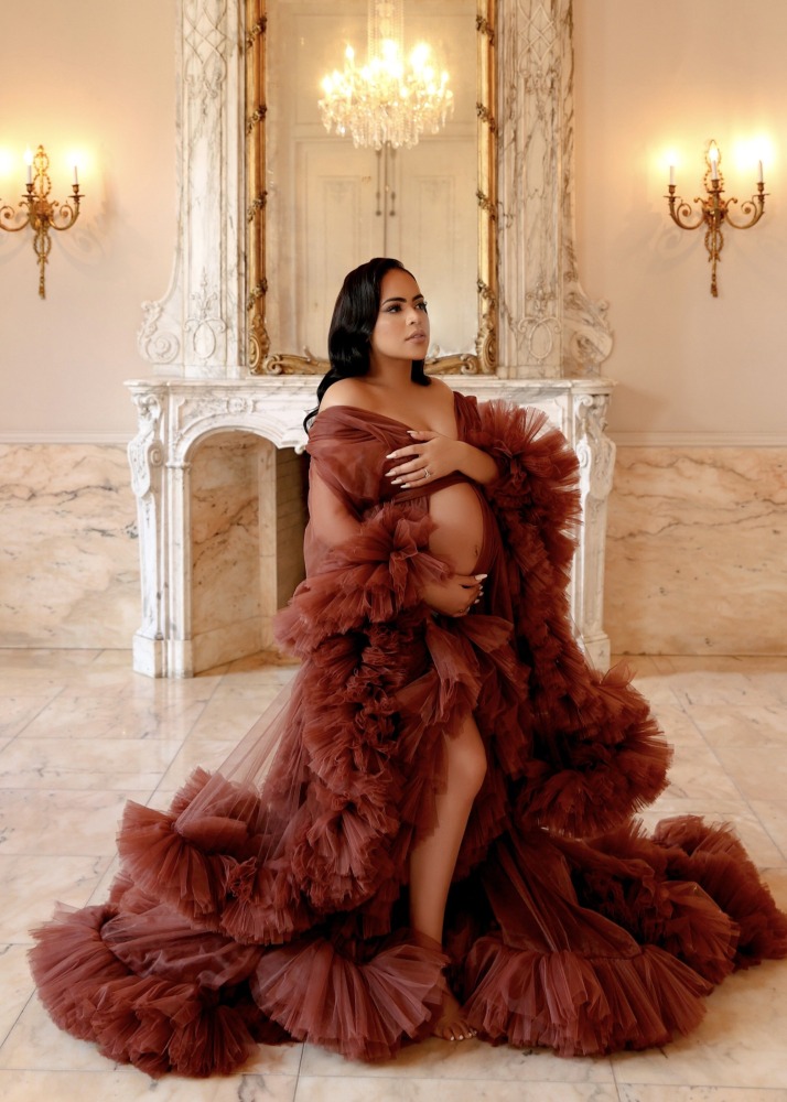Burgundy Photoshot Dress/Maternity Dress