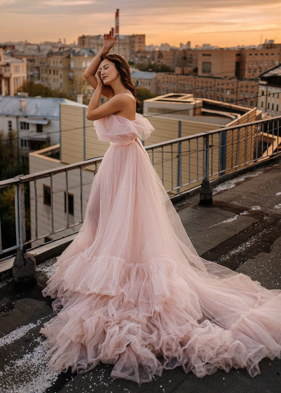 Blush Pink Photoshot Dress/Maternity Dress