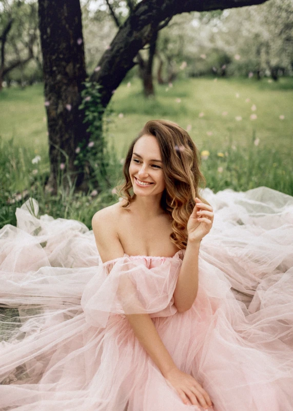 Blush Pink Photoshot Dress/Maternity Dress