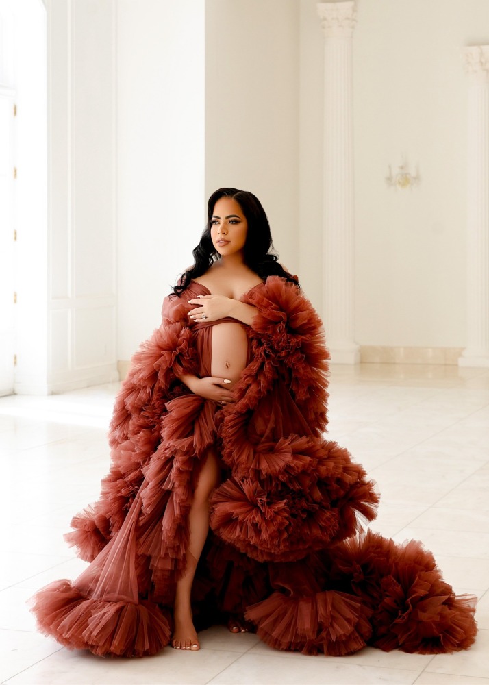 Burgundy Photoshot Dress/Maternity Dress