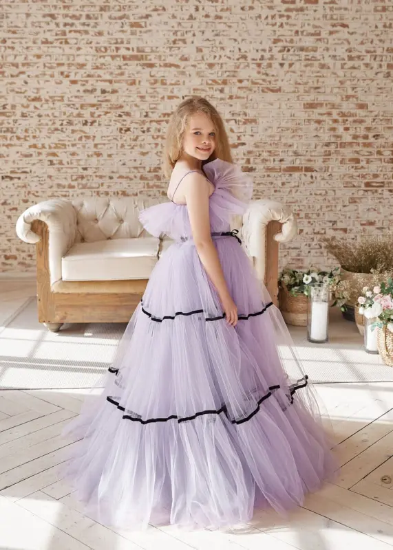 Pink/Lavender  Flower Girl Dress Girls Pageant Dress