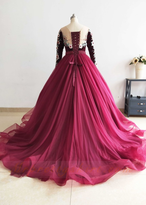 Burgundy Photo Shot Dress/Prom Dress