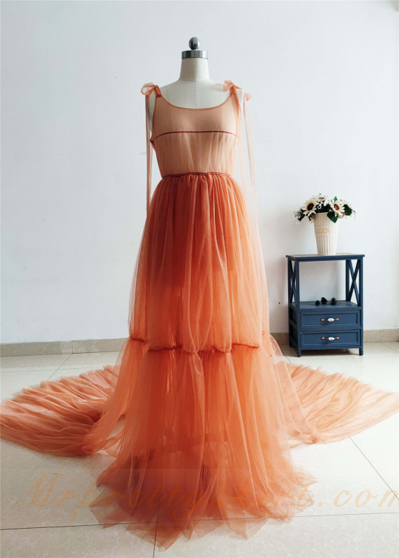 Coral Photo Shot Dress /Maternity Dress