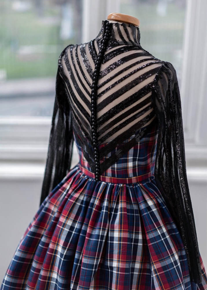 Gingham Lace Fashion Photoshot Dress/Maternity Dress
