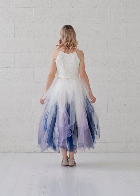 Hankerchief Tulle Modern Wedding Skirt