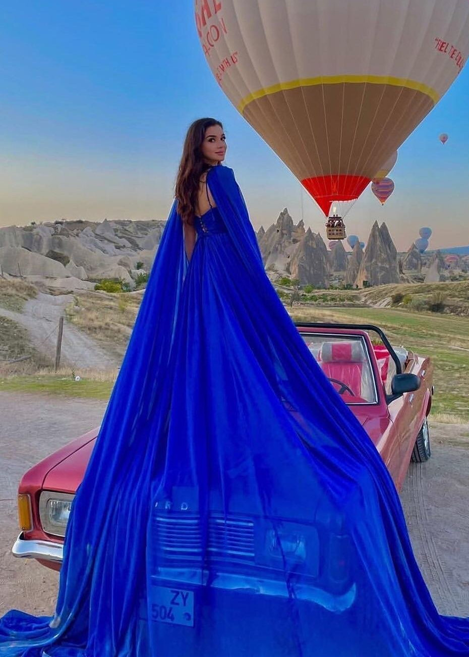 Royal Blue Chiffon Fantastic Prom Dress
