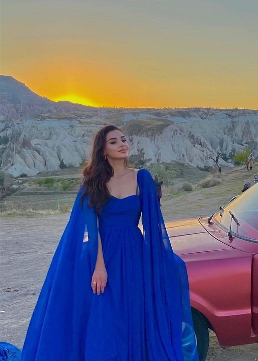 Royal Blue Chiffon Fantastic Prom Dress