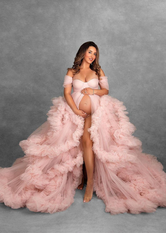 Pink Tulle  Maternity Dress/Photoshot Dress