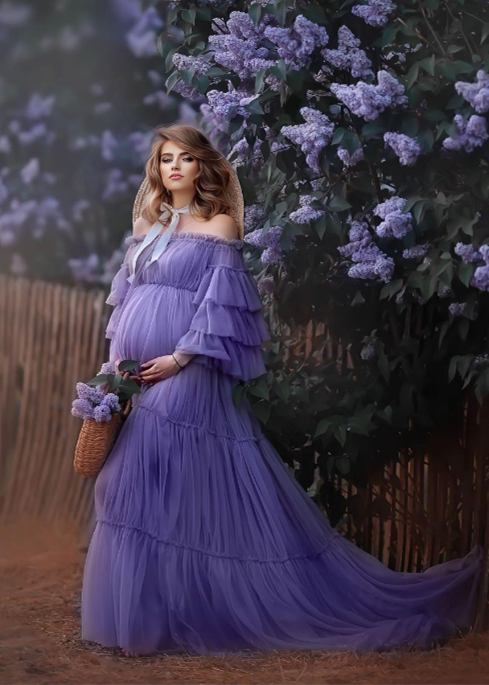 Lavender Maternity Dress/Photoshot Dress