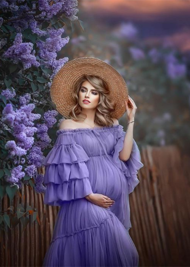 Lavender Maternity Dress/Photoshot Dress