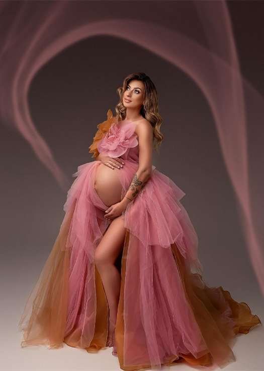 MultiColor Maternity Dress/Photoshot Dress