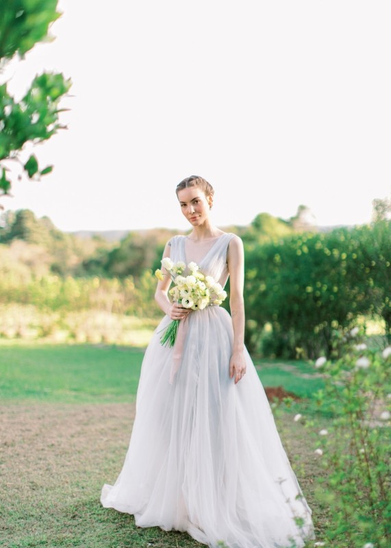 Light Grey Wedding Dress