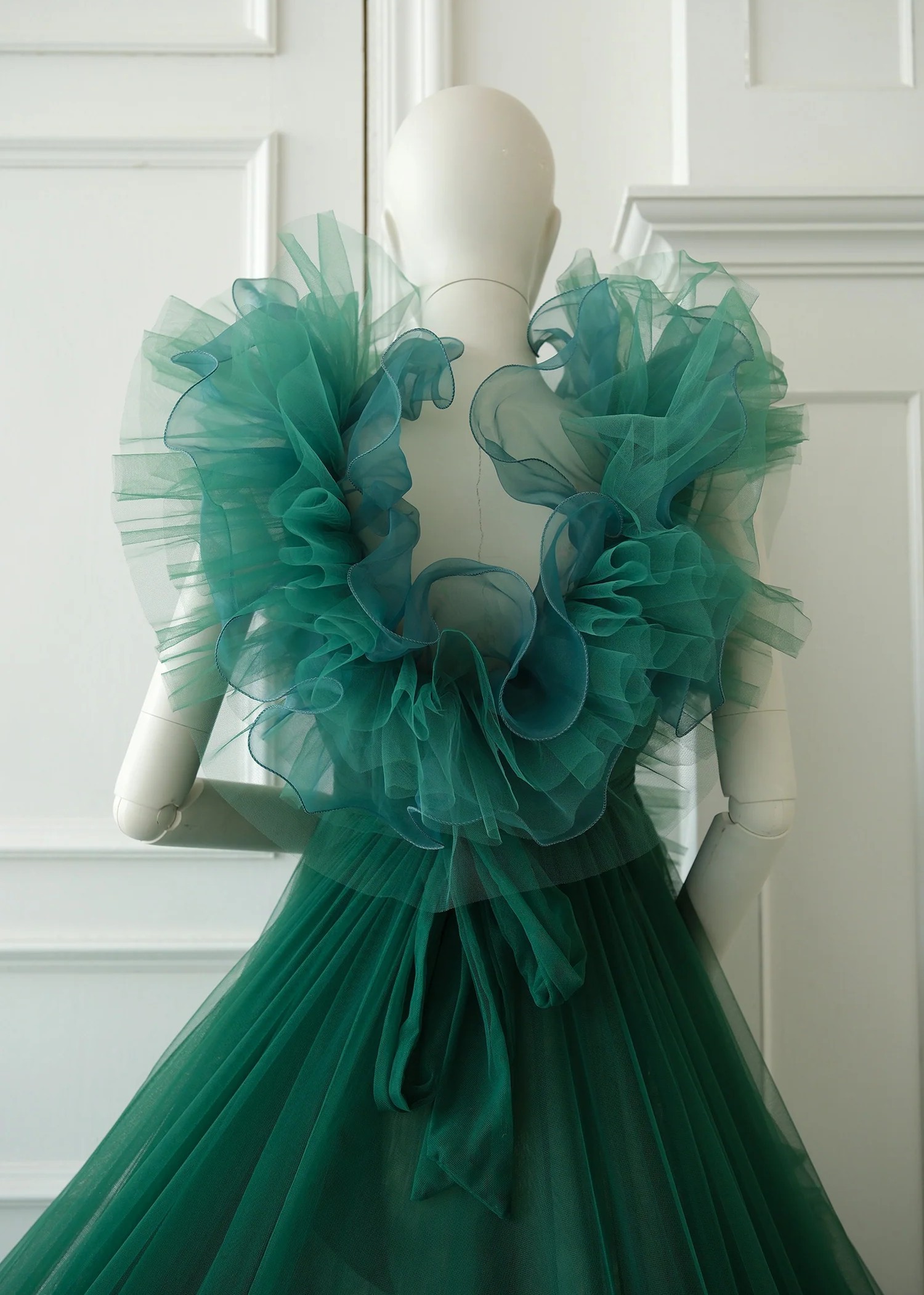 Emerald Green Tulle Luxury Maternity Dress Photoshot Dress