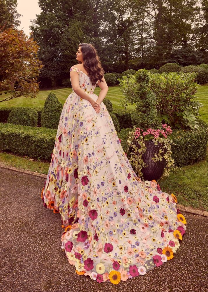 3D Floral Appliques Fabulous Wedding Dress