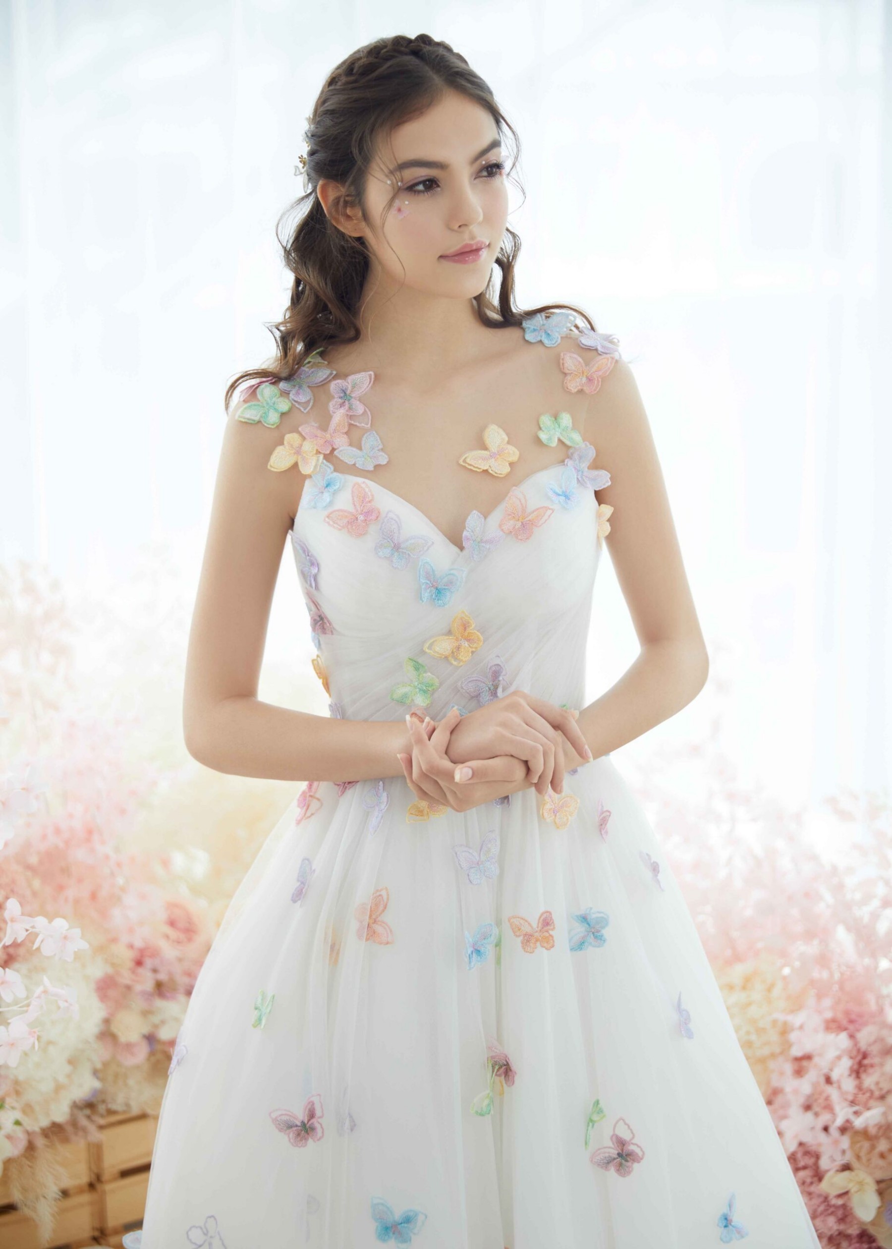 Butterfly Tulle Modern Wedding Dress