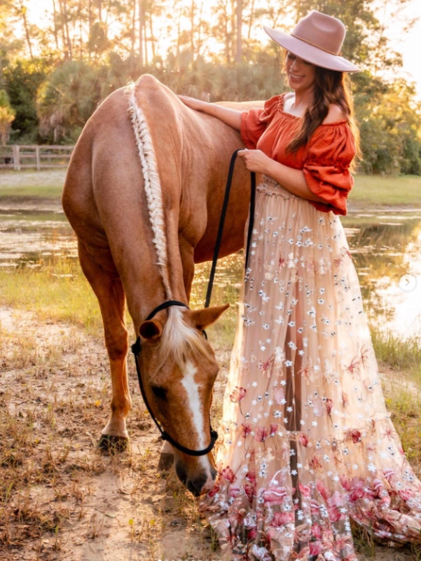Flower Wedding Skirt/Floral Lace Photo Shot Dress