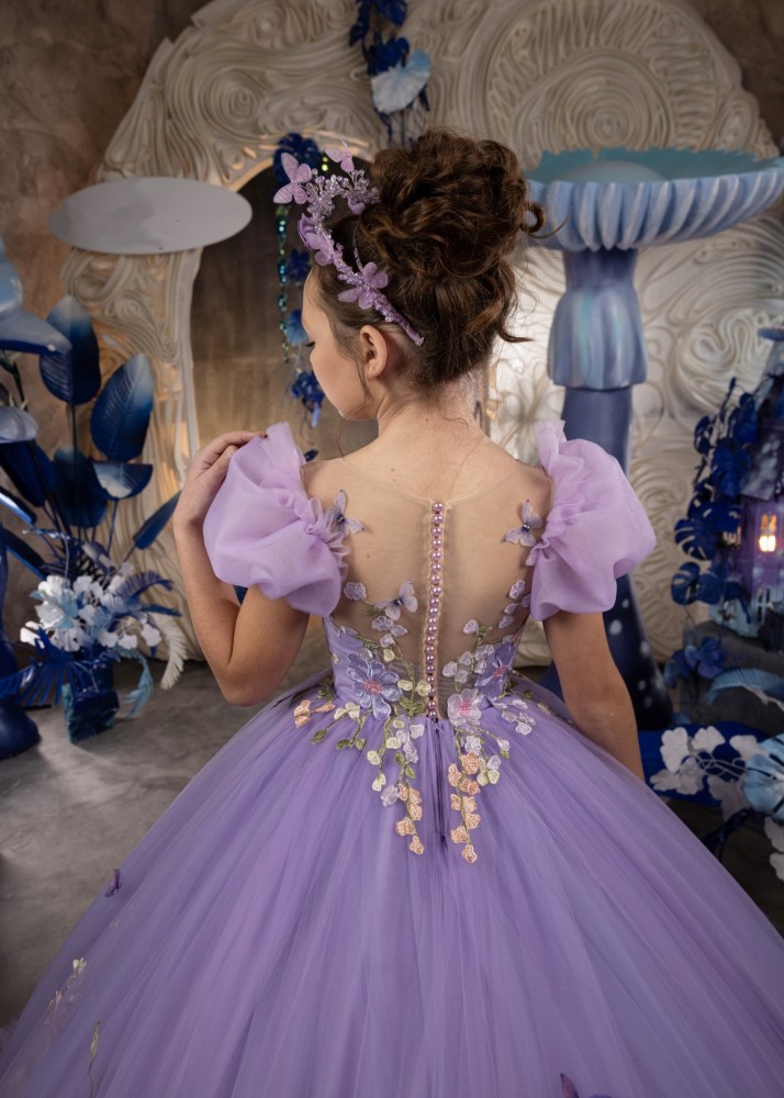 Light Purpe Girls Pageant Dress/Girls Party Dress