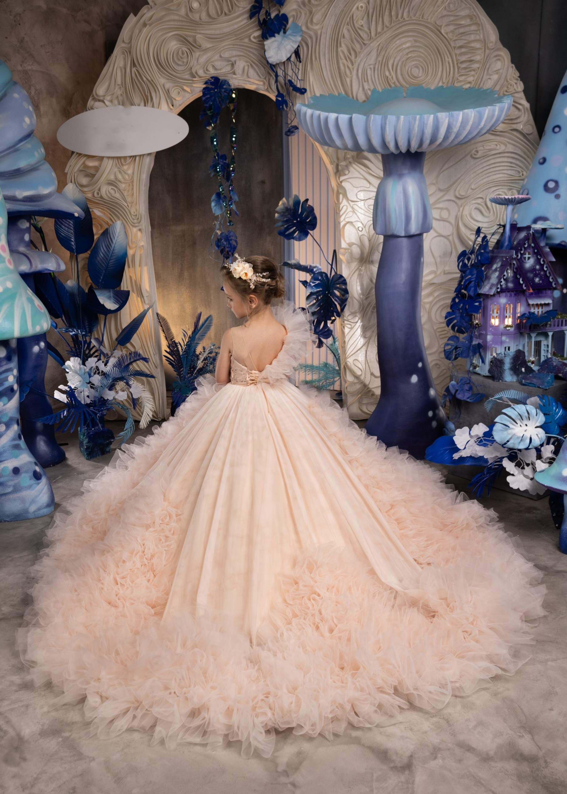 Light Champagne Pageant Dress/Girls Party Dress