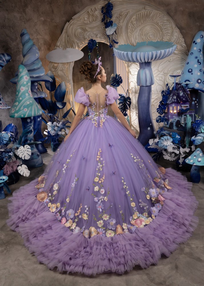 Light Purpe Girls Pageant Dress/Girls Party Dress