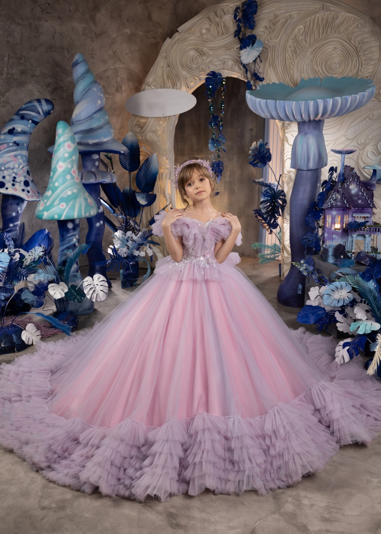 Dusty Pink Pageant Dress/Girls Party Dress