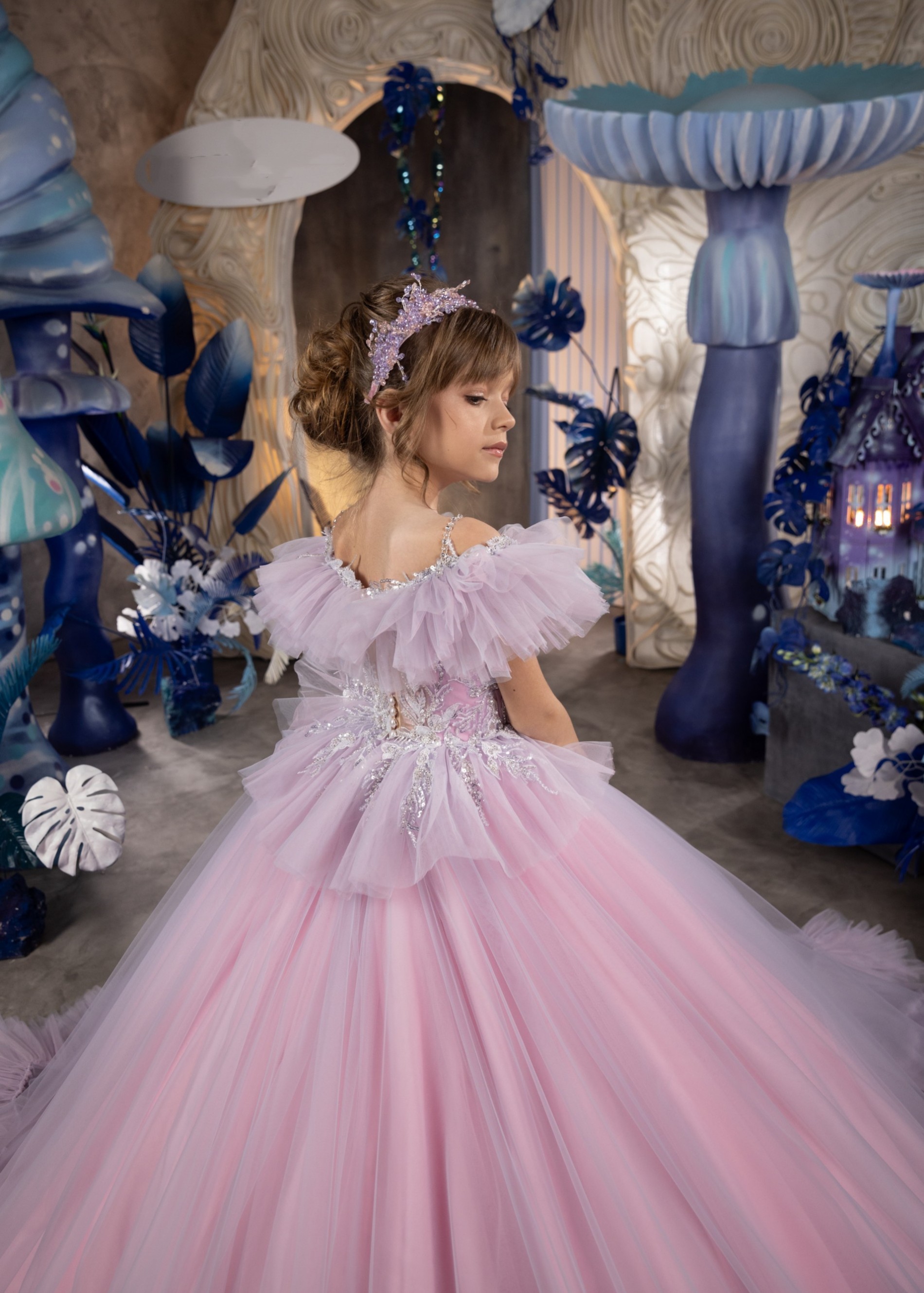 Dusty Pink Pageant Dress/Girls Party Dress