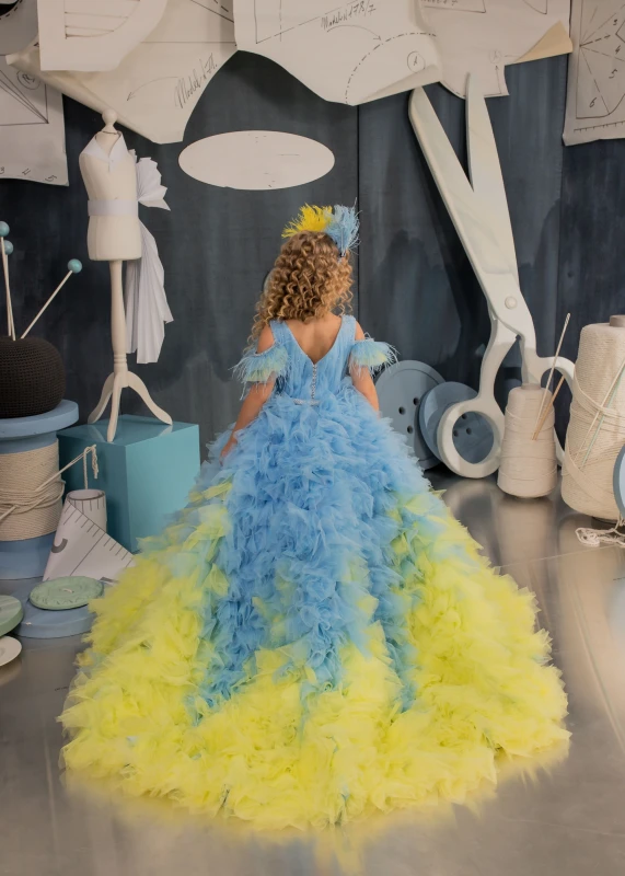 Colorful Girl Pageant Gown