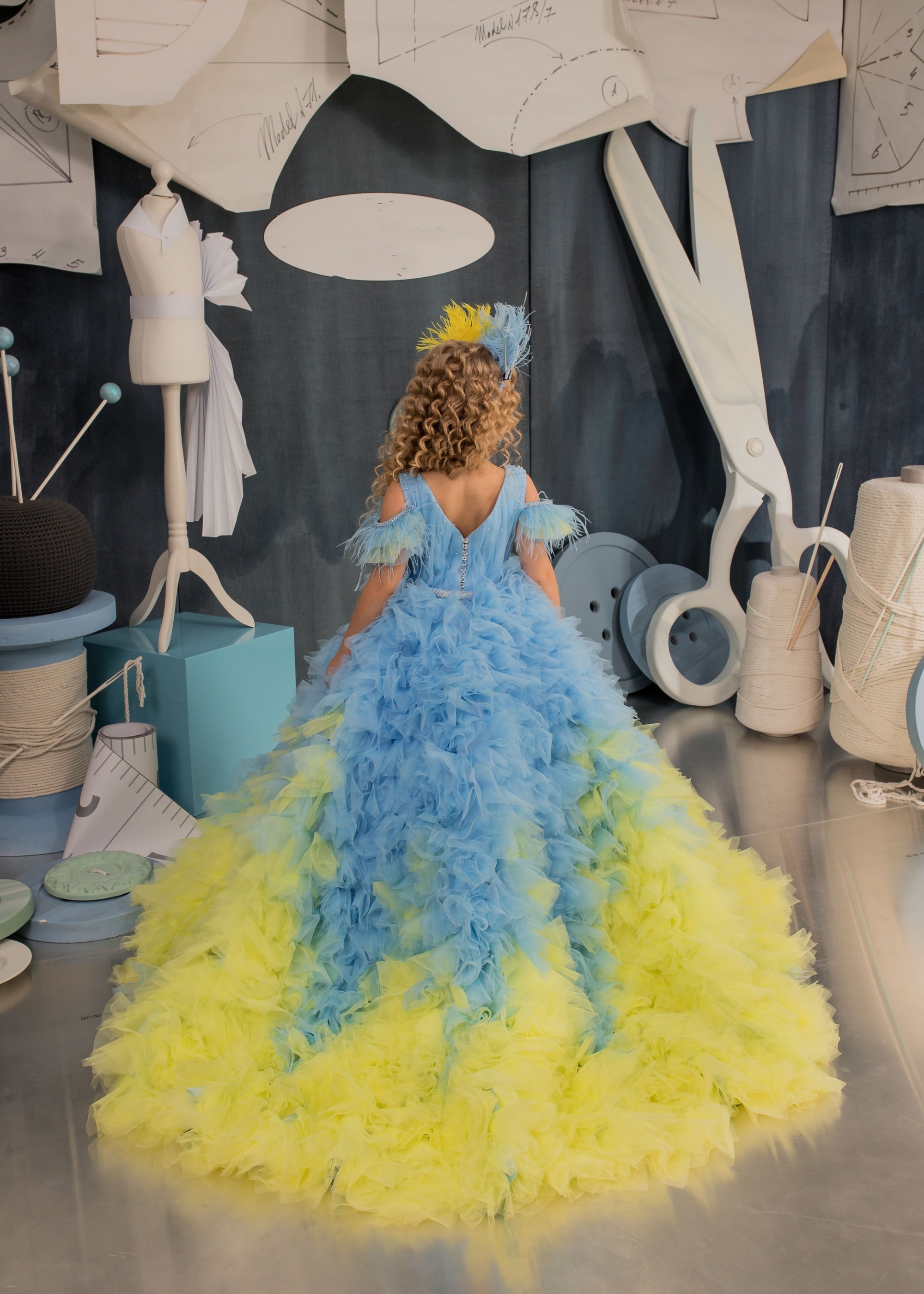 Colorful Girl Pageant Gown