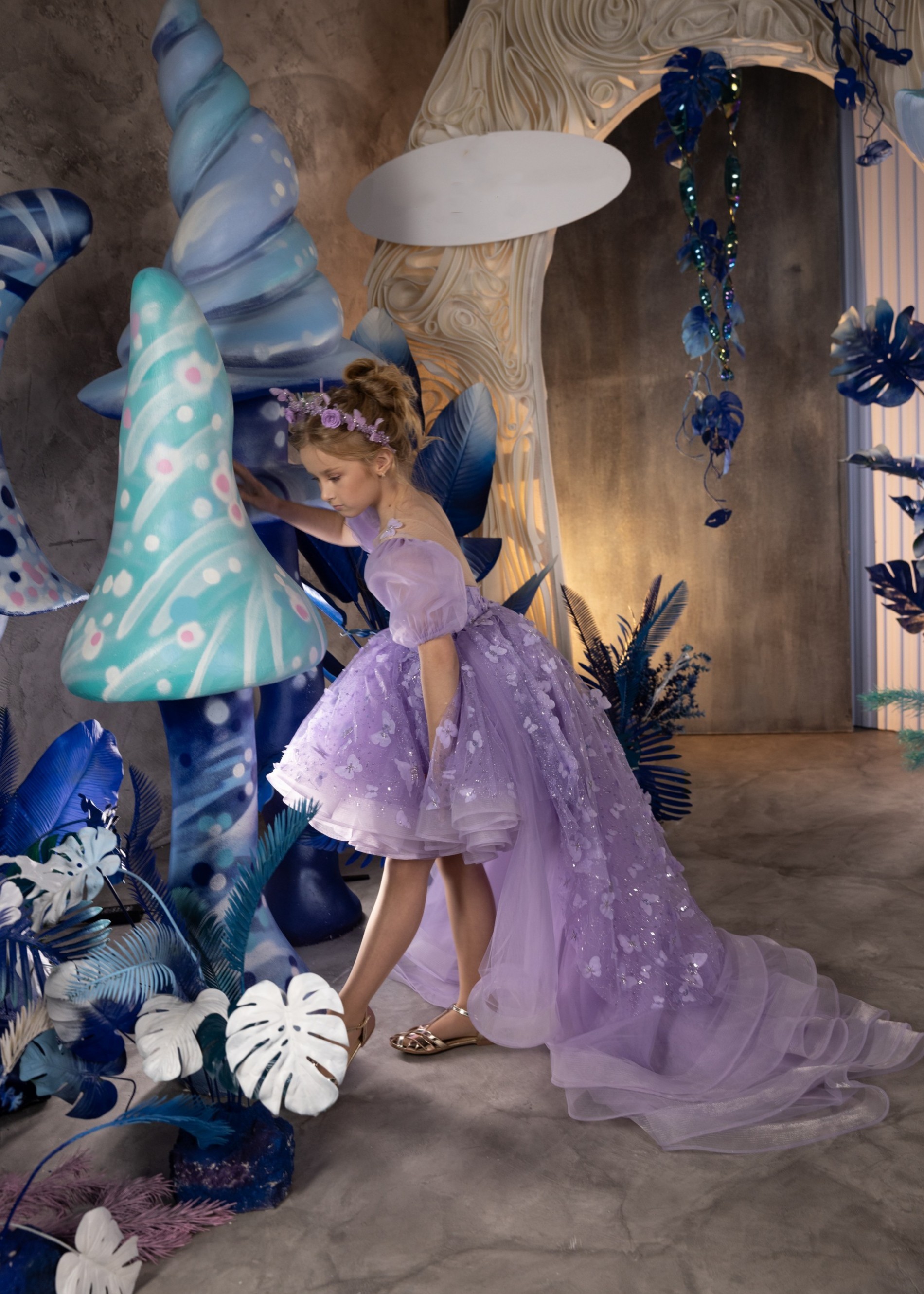 Purple Butterfly  Flower Girl Dress/Pageant Dress