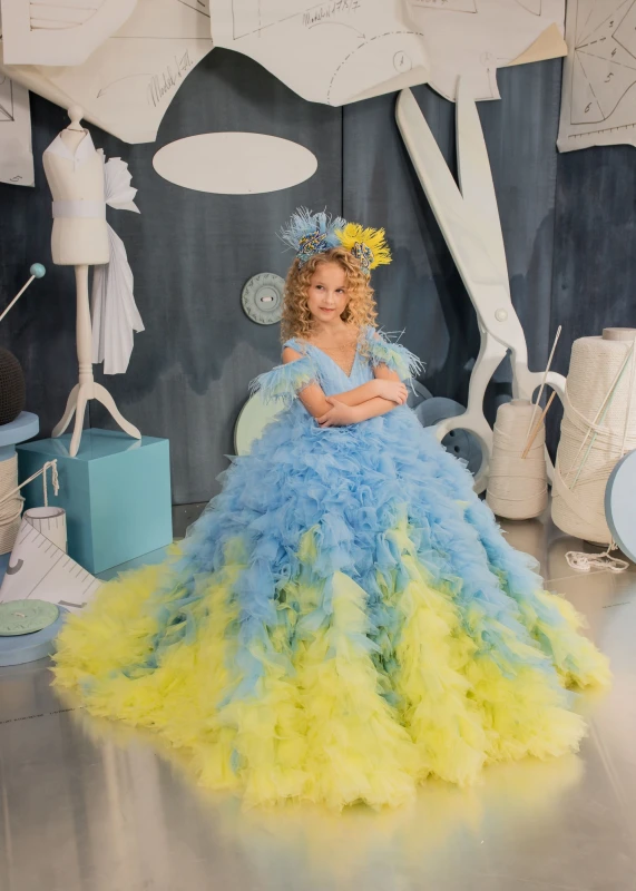 Colorful Girl Pageant Gown