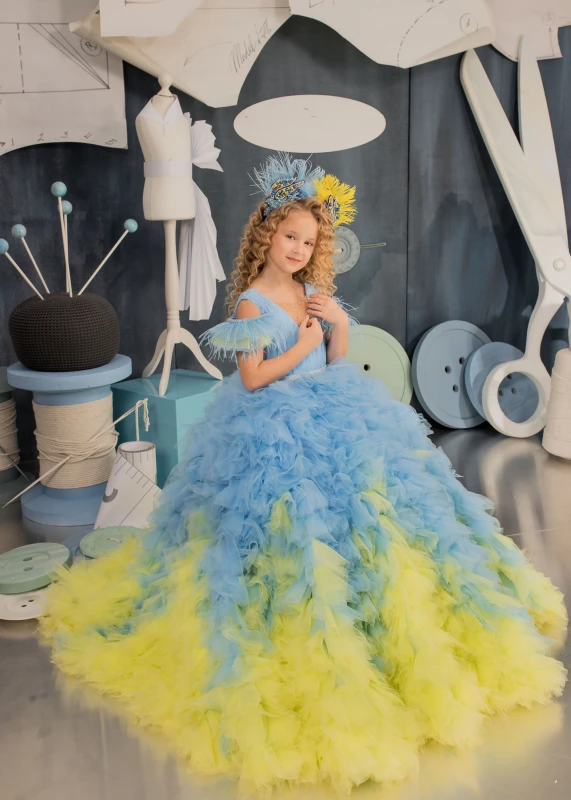 Colorful Girl Pageant Gown