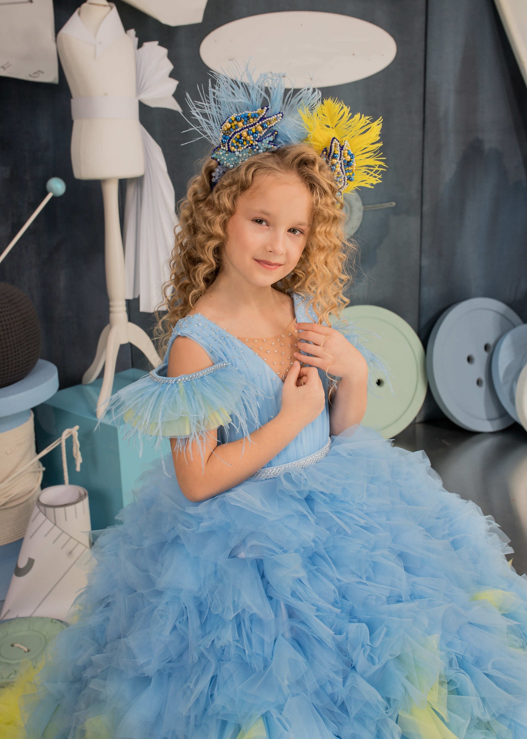 Colorful Girl Pageant Gown