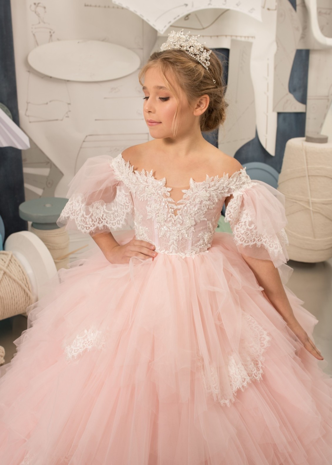 Light Pink Flower Girl Dress /Girls Party Dress