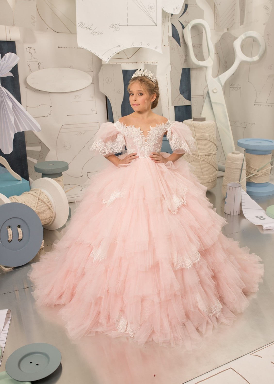 Light Pink Flower Girl Dress /Girls Party Dress