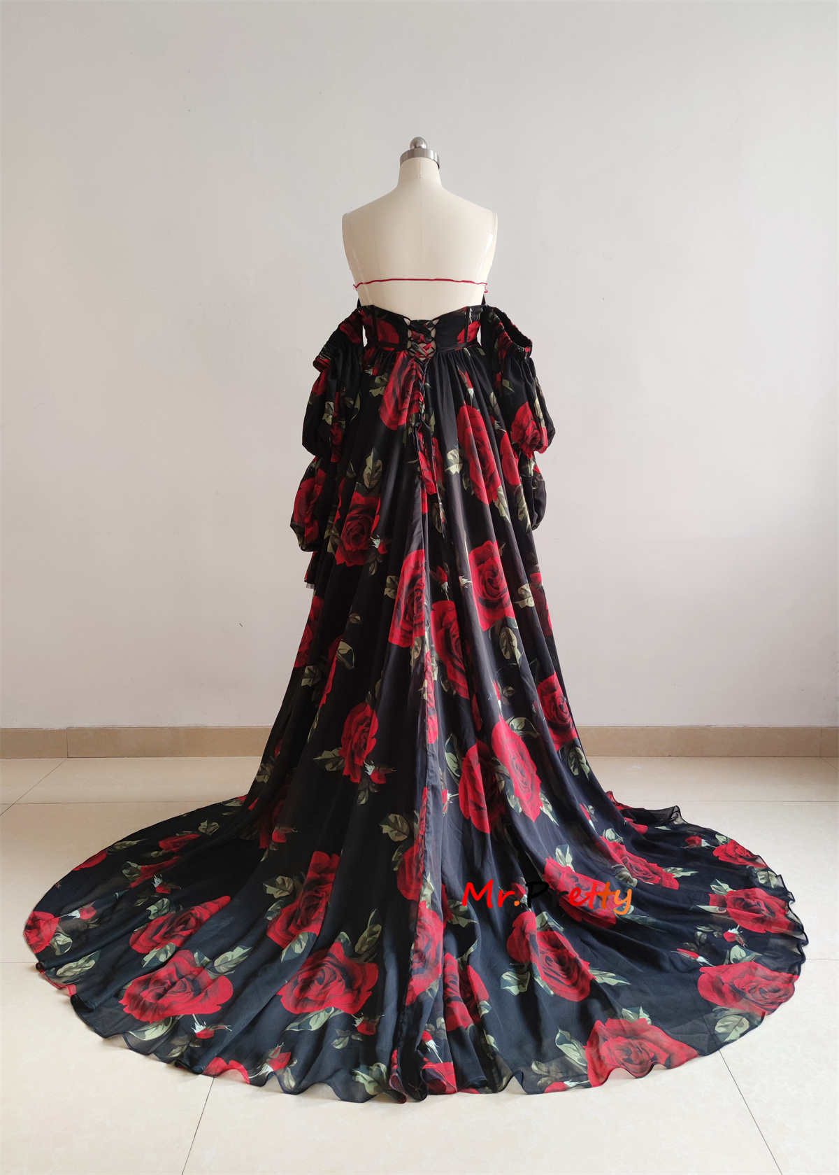 On Sale Floral Chiffon Photoshoot Dress /Maternity Dress