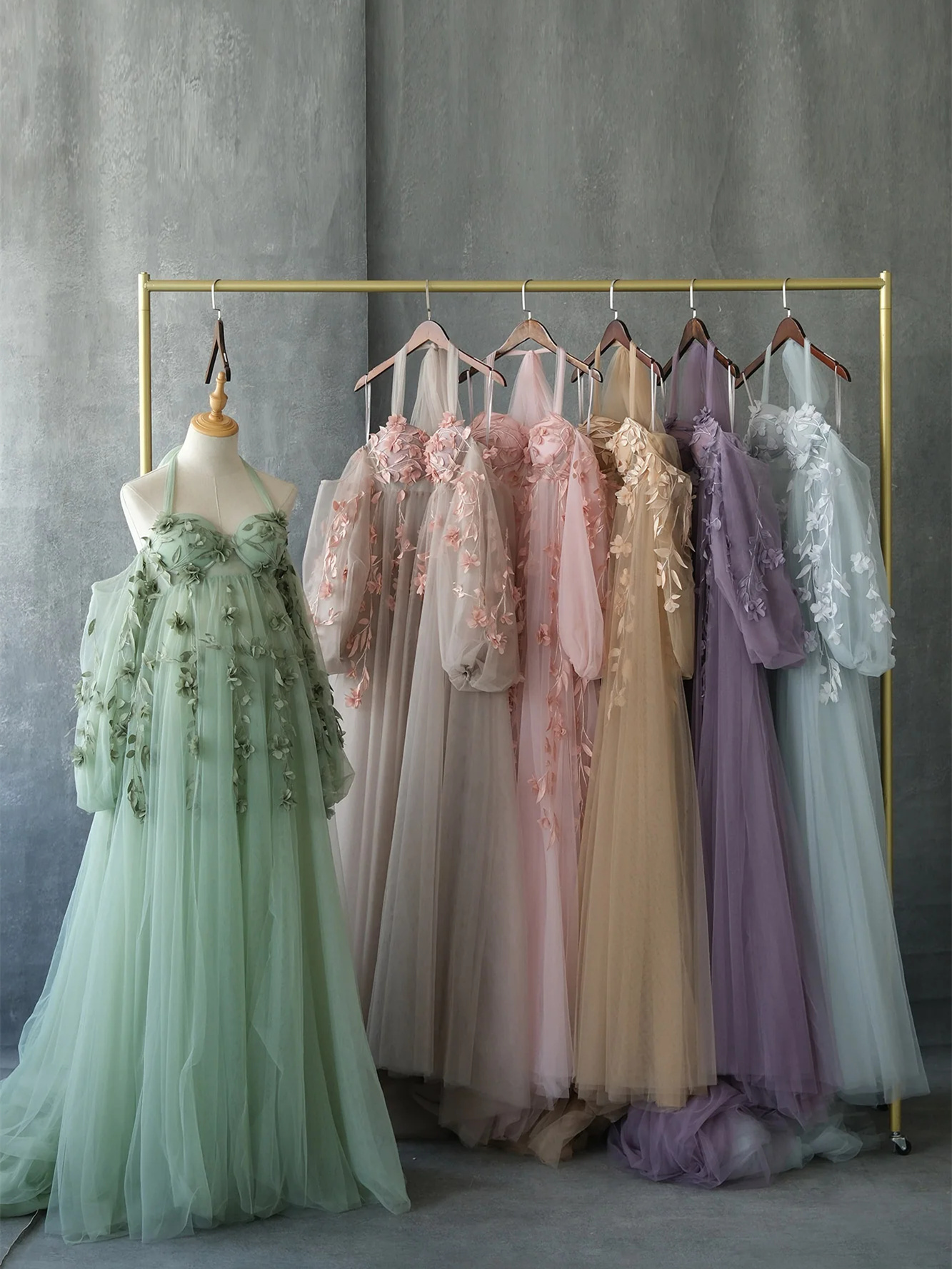 On Sale Floral Lace Tulle Photoshoot Dress /Maternity Dress