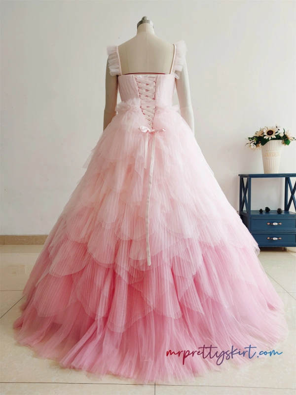 Faded Pink Luxury Photo Shoot Dress/Wedding Dress