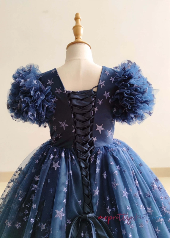 Sparkle Lace Flower Girl Dress /Girl Photoshoot Gown