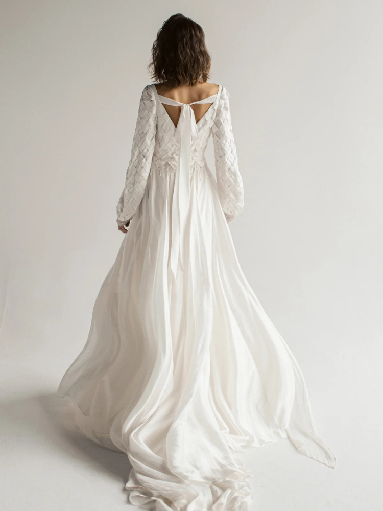 Ivory  Chiffon Sexy Wedding Dress