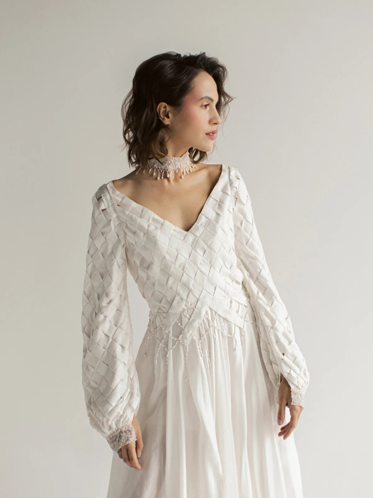 Ivory  Chiffon Sexy Wedding Dress