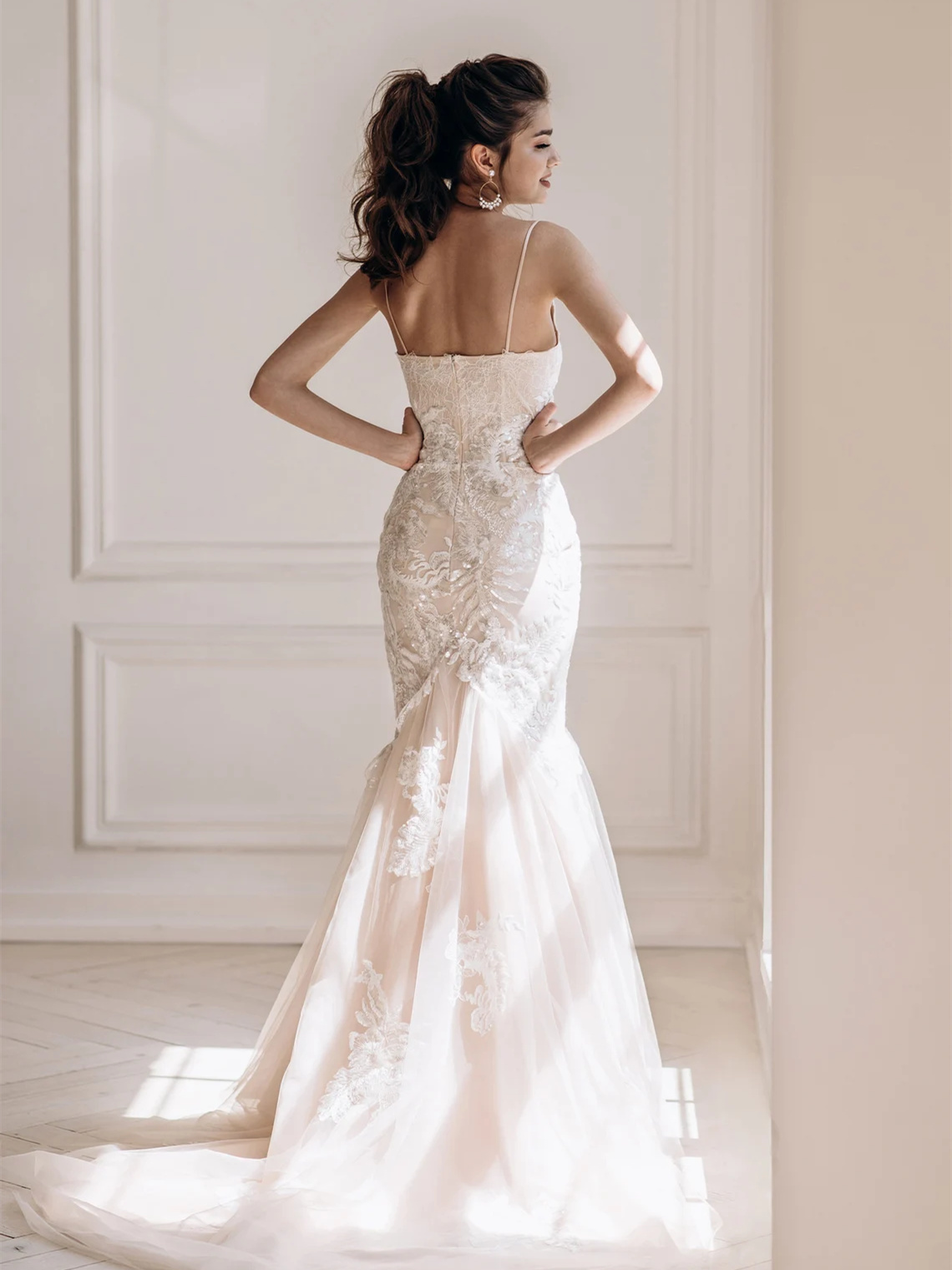 Champagne Mermaid Bridal Dress