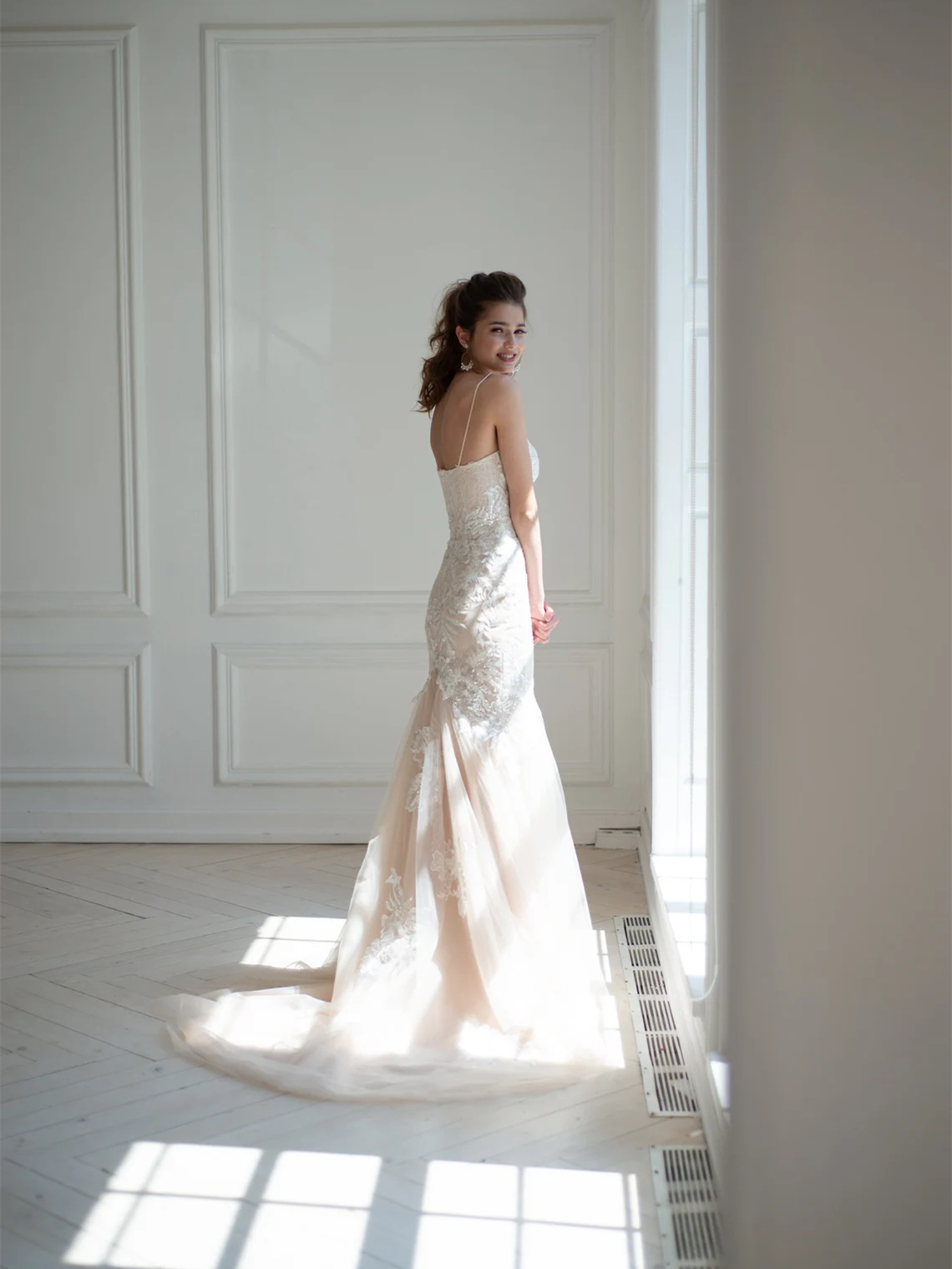 Champagne Mermaid Bridal Dress