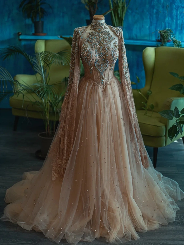 Beaded Lace  Prom Dress/Photo Shoot Dress